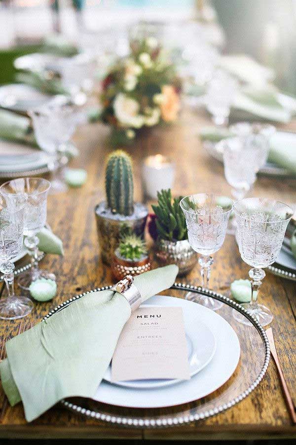 details decor table mariage nature